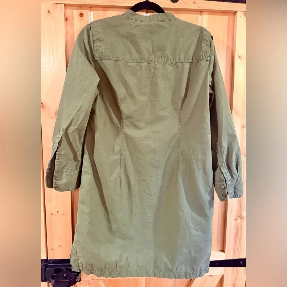 J. Crew Ladies Sz 10 Olive Safari Military‎ Utility Shirt Dress